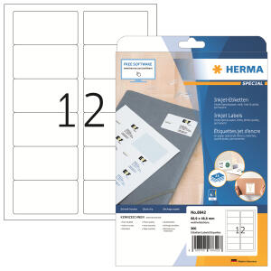 Herma Etiketten für Adressen permanent haftend 88,9 x 46,6 mm weiss 25 Bl 300 Etik. Inkjet