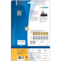 Herma Etiketten für Flaschen permanent haftend 90 x 120 mm weiss 10 Bl 40 Etik. Inkjet