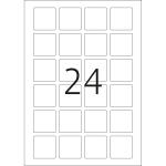 QR-Code Etiketten A4, 40 x 40 mm, weiß, blickdicht, permanent haftend