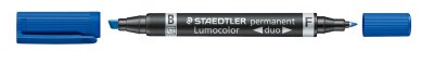 Staedtler Zweispitzmarker Lumocolor permanent blau