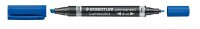 Staedtler Zweispitzmarker Lumocolor permanent blau