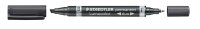 Staedtler Zweispitzmarker Lumocolor perm schw