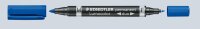 Staedtler Zweispitzmarker Lumocolor perm blau