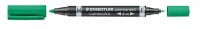 Staedtler Zweispitzmarker Lumocolor perm grün