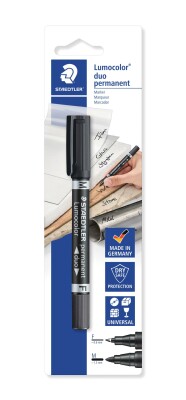Staedtler Zweispitzmarker Lumocolor perm. BK