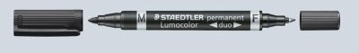 Staedtler Zweispitzmarker Lumocolor perm schw