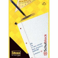 Idena Schulblock A4 mit 50 Blatt kariert