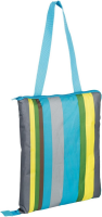 Picknickdecke m. Schulter gurt, blau-gestreift -...