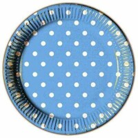 Partyteller Ø 23cm Dots blau, 10 Stück