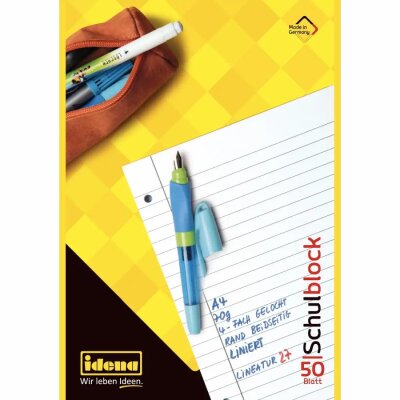 IDENA SCHULBLOCK A4,LIN.