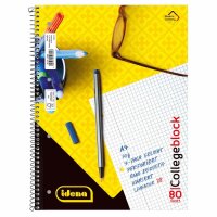 5x Collegeblock DIN A4 Spirablock Kollegblock kariert