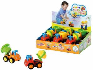 Friktionsfahrzeuge Baby Kipper, Mischer Sort.