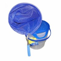Idena Fisch-Eimer mit Teleskop-Kescher, blau - Eimer mit...