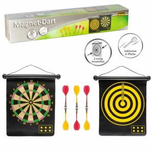 Idena Magnet-Dart mit 6 Magnet-Pfeilen - 2-seitig bespielbar