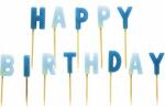 Kerzen Happy Birthday Blau