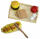 Holztablett mit Mahlzeit Zum Schneiden