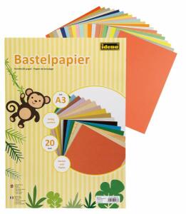 Idena Bastelpapier A3 Karton/Papier 20Bl. sort.