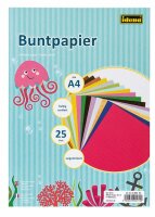 Idena Buntpapier A4 25 Blatt,sort. ungummiert
