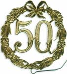 DEMMLER  Festliche Zahl 50 gold 13cm mit Draht
