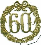 DEMMLER  Festliche Zahl 60 gold 13cm mit Draht