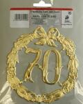 DEMMLER  Festliche Zahl 70 gold 13cm mit Draht