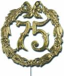 DEMMLER  Festliche Zahl 75 gold 13cm mit Draht