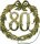 DEMMLER  Festliche Zahl 80 gold 13cm mit Draht