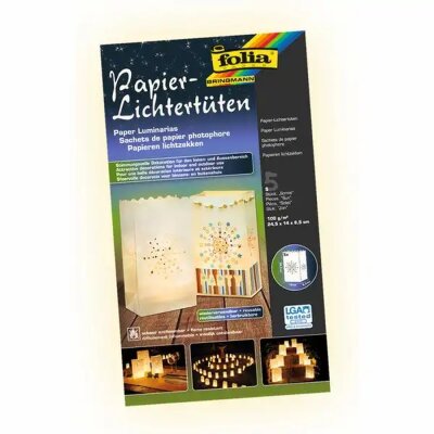 Lichtertüten Papier 5 St. Sonne 24,5 x 14 x 8,5cm