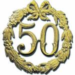 DEMMLER  Festliche Zahl 50 gold 24cm ohne Draht