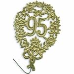 DEMMLER  Festliche Zahl 95 gold 8x12cm mit Draht