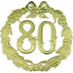DEMMLER  Festliche Zahl 80 gold 24cm ohne Draht