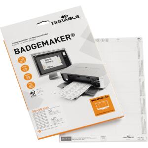Durable Einsteckschild 30x60mm 540St ws A4 Bogen druckergeeignet