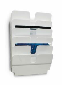 Durable Prospektspenderset A4 quer ws 6tlg FLEXIPLUS Wandmontage