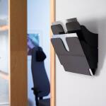 Durable Prospektspenderset A4 quer sw 2tlg FLEXIPLUS Wandmontage