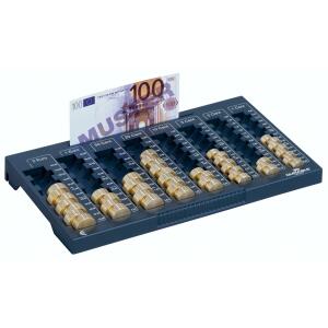 Durable Zählbrett 33,5x324x190mm d gr mit 8 Schächten für Münzen