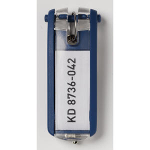 Durable Schlüsselanhänger d bl 6St KEY CLIP beschriftbar