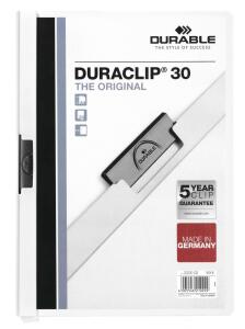 Durable Klemm-Mappe DURACLIP A4 ws 5St DURACLIP 30 SB Verpackung