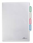 Durable Sichthülle A4 3 Fächer tr 5St PP mit 3fach Teilung und Taben