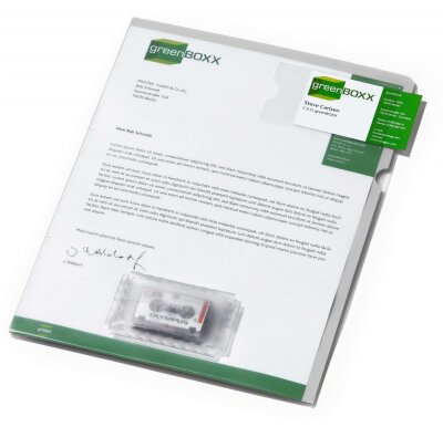 Durable Sichthülle A4 Diktathülle be für Schriftgut und Kassette