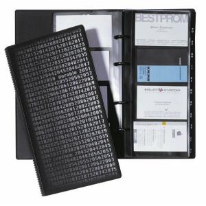 Durable Visitenkartenringbuch sw 145X255mm für 200 Karten