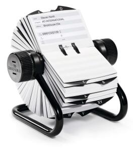 Durable Rollkartei sw 500 Karten TELINDEX mit Register A-Z