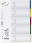 Durable Ordnerregister A4 5tlg farbige beschriftbare Taben