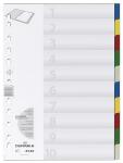 Durable Ordnerregister A4 hoch 10tlg farbige beschriftbare Taben