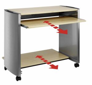 Durable Computertisch si.me Ahorn fahr Design Line Arbeitsstation höh