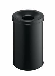 Durable Papierkorb 30l rund sw Safe+ m.Flammenlöschkopf