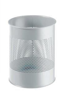 Durable Papierkorb 15l Metall rund gr perforiert 165mm