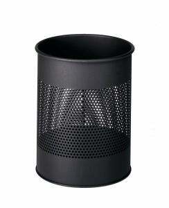 Durable Papierkorb 15l Metall rund d.gr perforiert 165mm