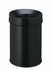 Durable Papierkorb 15l rund sw Safe+ m.Flammenlöschkopf