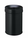 Durable Papierkorb 15l rund sw Safe+ m.Flammenlöschkopf