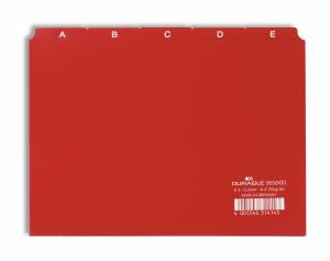 Durable Karteiregister A5 quer A-Z rt Kunststoff bedruckt 5/5 Teilg